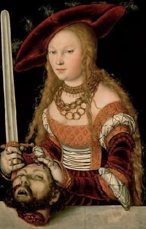 Lucas  Cranach Judith with the head of Holofernes Germany oil painting art